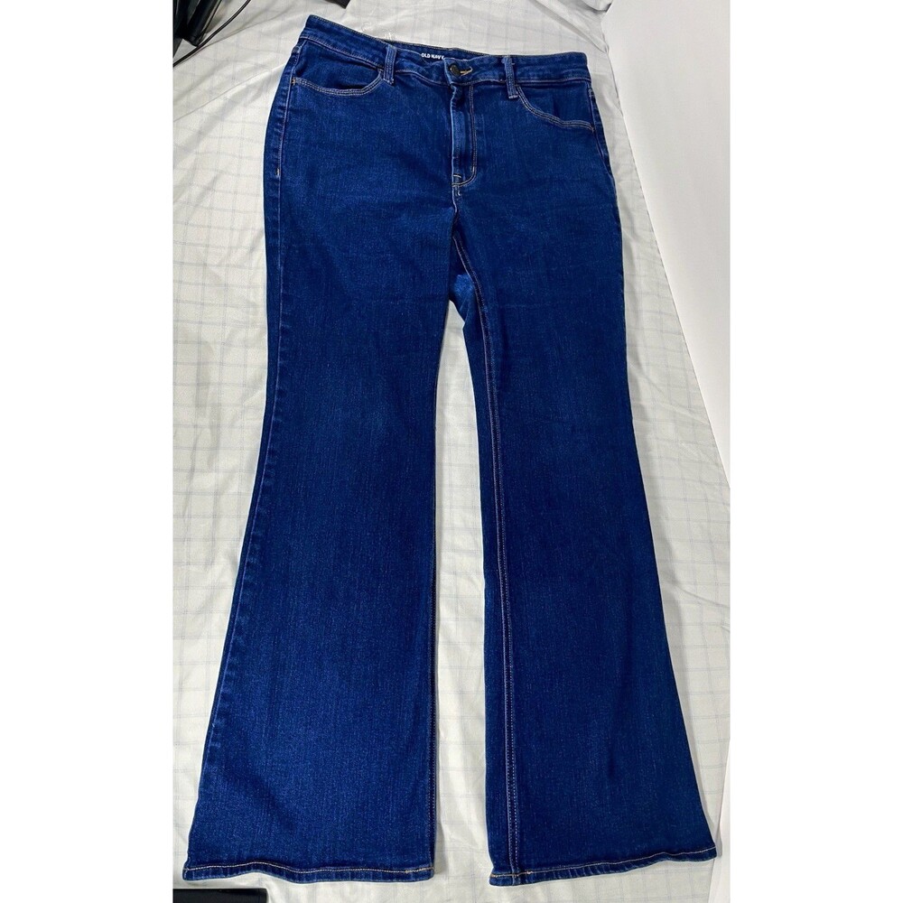 Old Navy Women’s WOW Flare High-Rise Blue Denim Flared Jeans Size 12